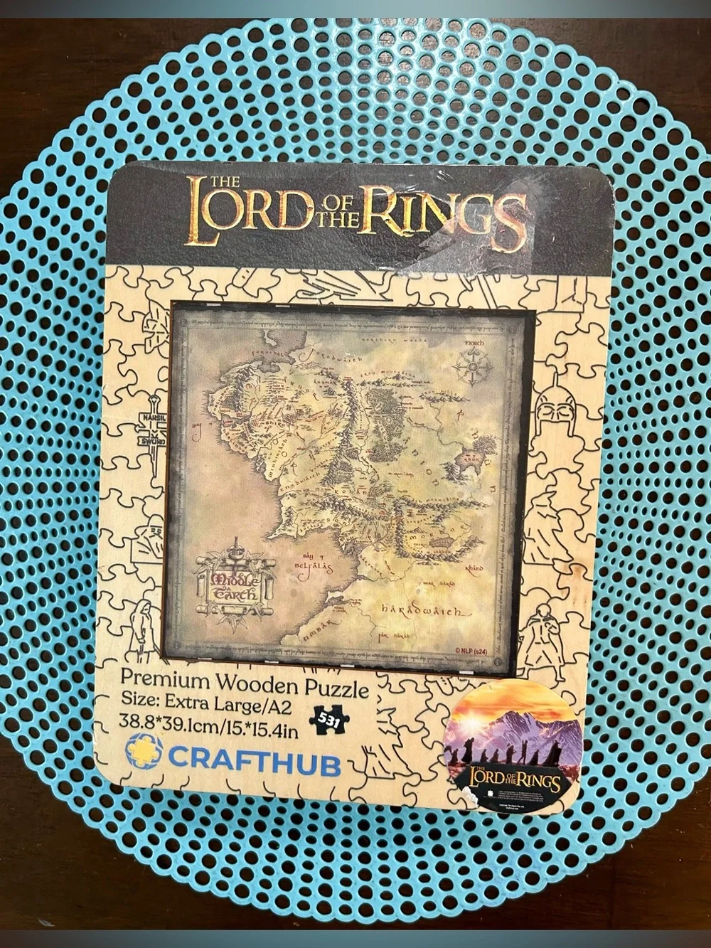 Crafthub “Lord of The Rings” 531 Piece Premium Wooden Puzzle; A2 Extra Large
